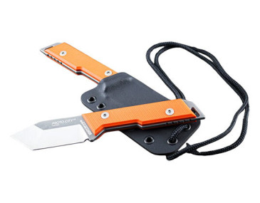 NN Knives Proto City Tanto Orange Fixed Blade Knife 2