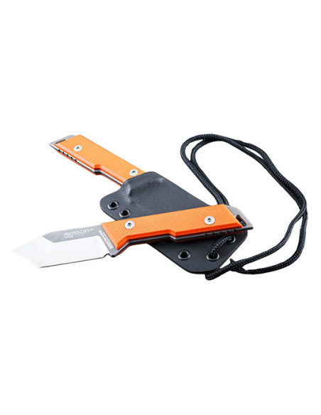 Cuchillo fijo NN Knives Proto City Tanto Naranja