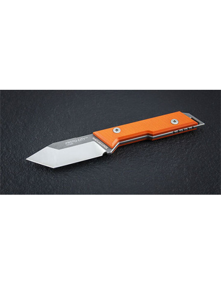 NN Knives Proto City Tanto Orange Fixed Blade Knife