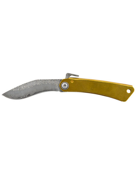 Coltello Higonokami Damasco Kukri Dorato