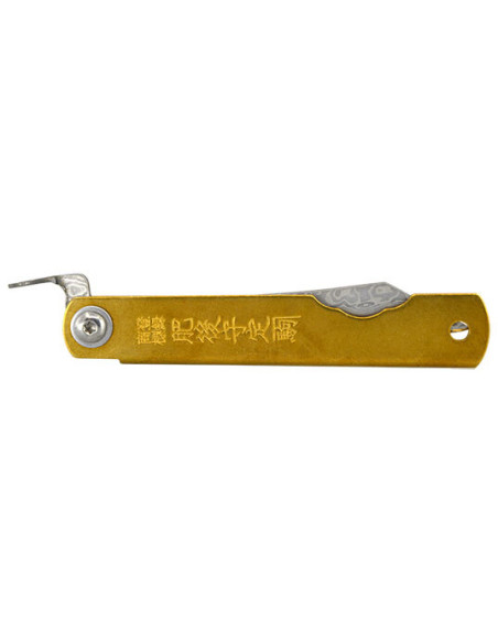 Coltello Higonokami Damasco Dorato