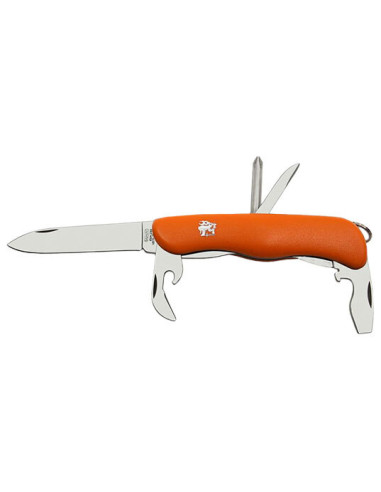 Couteau de poche Mikov multifonctions 5 pi&egrave;ces (tournevis) Orange - 10385 - Khurts.com