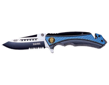 Coltello Pieghevole JKR Tactical Blu: Precisione e Sicurezza Totale