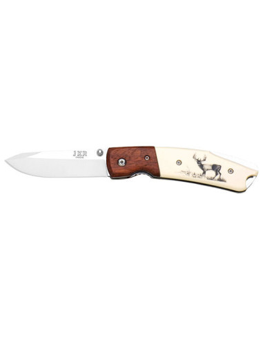 Klappmesser JKR Hirsch Beige/Braun - 10672 - Khurts.com