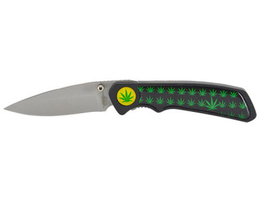 Coltello Pieghevole JKR Marihuana : Stile Audace e Taglio Preciso