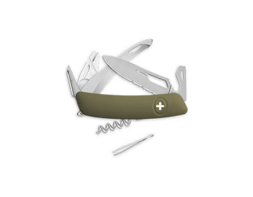 Schweizer Messer Swiza SH05 Hunter Zeckenzange Allmatt - olive - 10904 - Khurts.com