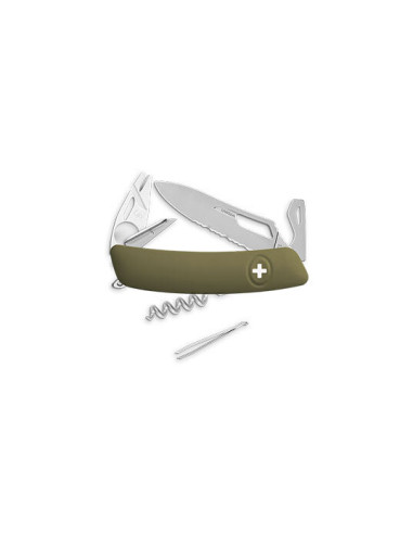 Schweizer Messer Swiza SH03 Zeckenzange Allmatt - olive - 10909 - Khurts.com