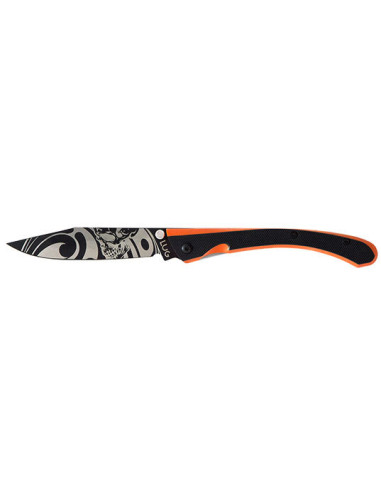 Coltello Pieghevole Lug C63: Precisione e Stile Unico Nero/Arancione