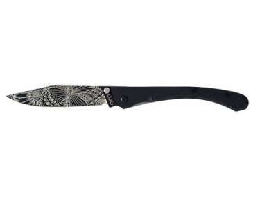 Klappmesser Lug C63 Fleurs Summer Noir - 11097 - Khurts.com