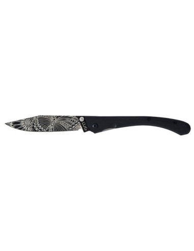Couteau pliant Lug C63 Fleurs Summer Noir - 11097 - Khurts.com