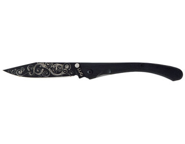 Coltello Pieghevole Lug C63 Nero: Precisione ed Eleganza Durevole