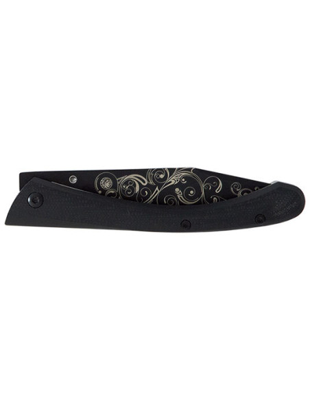 Coltello Pieghevole Lug C63 Nero: Precisione ed Eleganza Durevole