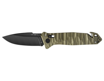 Klappmesser TB Outdoor CAC CS200 Glatt Toxifi&eacute; - 3 Funktionen - Khaki - 11169 - Khurts.com