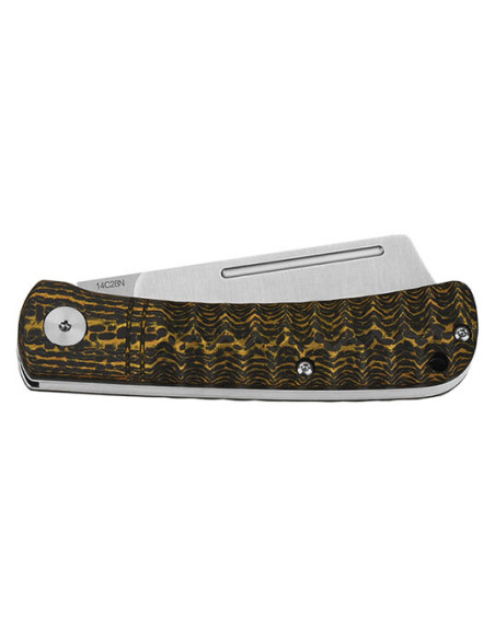 Coltello Pieghevole QSP Hedgehog: Eleganza Dorata e Filo Preciso