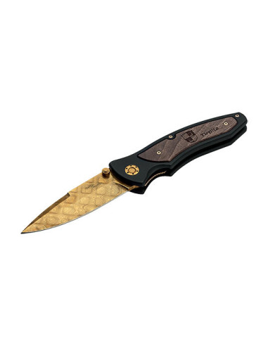 Couteau pliant Boker Tirpitz-Damascus Gold - 11816 - Khurts.com