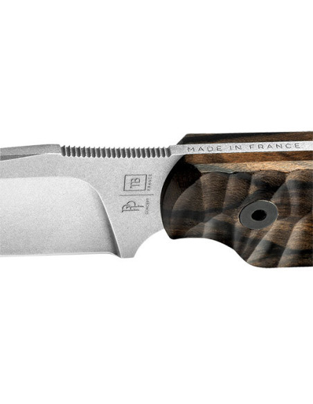 Couteau fixe TB Outdoor Commandeur Ziricote Toxifi&eacute; - 12106 - Khurts.com