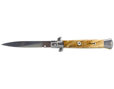 Automatisches Messer Consorzio Coltelliani Auto Stiletto Griff Olivenholz - 12358 - Khurts.com
