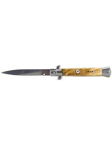 Automatisches Messer Consorzio Coltelliani Auto Stiletto Griff Olivenholz - 12358 - Khurts.com