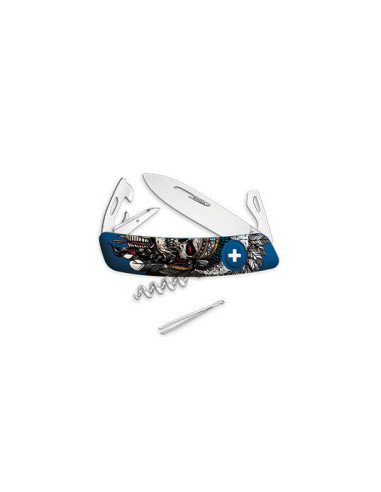 Schweizer Taschenmesser Swiza D03, Indian Skull - 12787 - Khurts.com