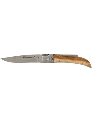Regionalmesser Le Camarguais N&deg;10 Geschwei&szlig;ter Zinken Griff Pistazienholz Klinge 90mm - 13283 - Khurts.com