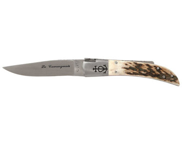 Regionalmesser Le Camarguais N&deg;12 Geschwei&szlig;ter Zinken Hirschhorn Klinge 105mm - 13286 - Khurts.com