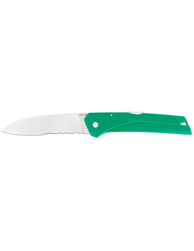 Regionalmesser Florino Kiana gr&uuml;n Gezahnte Klinge 87mm - 13290 - Khurts.com