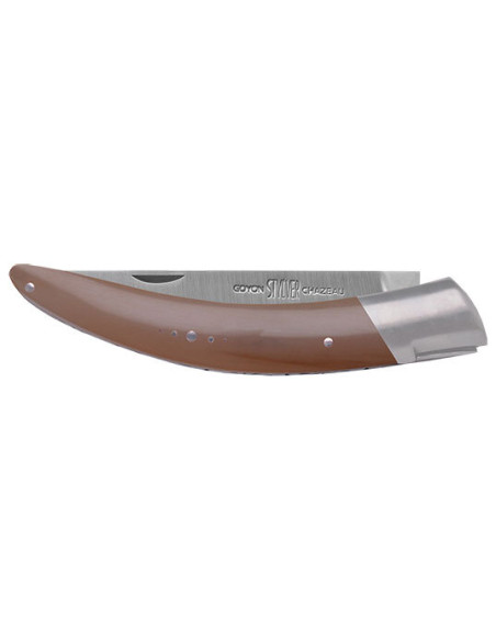 Couteau R&eacute;gional Goyon Chazeau Stylver Manche Pointe de Corne Lame 120mm - 13344 - Khurts.com