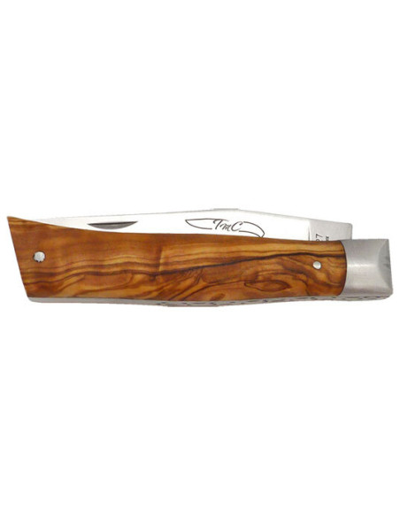 Regionales Messer Messerschmied aus Thiers Alpin Griff Olivenholz - 13398 - Khurts.com
