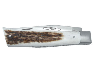 Couteau R&eacute;gional Coutelier de Thiers Alpin Manche Bois de Cerf - 13402 - Khurts.com 2