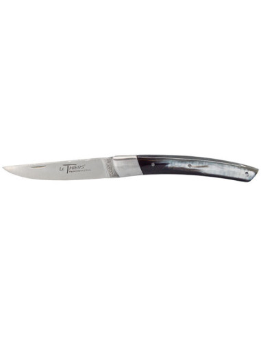 Coltello Le Thiers: Eleganza e Sicurezza con Manico in Corno Nero