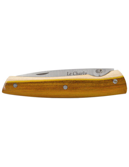 Couteau R&eacute;gional Coutellerie Chevalerias Le Charly Manche Pistachier - 13468 - Khurts.com