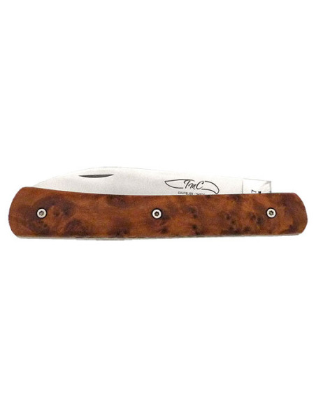 Couteau R&eacute;gional Coutelier de Thiers Zen Manche Thuya - 13473 - Khurts.com