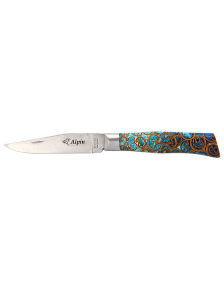 Coltello Alpin Cannella Turchese: Eleganza e Precisione Ineguagliabili