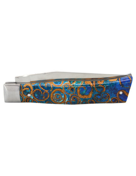 Coltello Alpin Cannella Turchese: Eleganza e Precisione Ineguagliabili