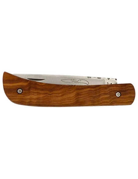 Couteau R&eacute;gional Coutelier Thiers Mineur Lame 85mm Manche Olivier - 13595 - Khurts.com