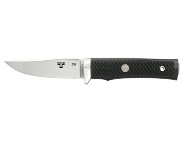Fixed blade knife Fallkniven TK2 - Tre Kronor 3G Steel blade 100 mm black thermorun handle