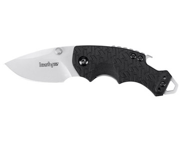 Navaja plegable Kershaw Shuffle con hoja de acero 8Cr13MoV de 57 mm y mango de gfn negro