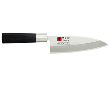 Aufschnittmesser SekiRyu Deba - Klinge 150mm Schwarzer Griff - 13994 - Khurts.com