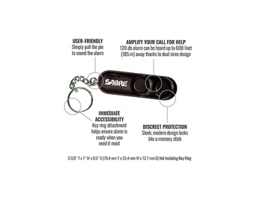 Pers&ouml;nlicher Schl&uuml;sselanh&auml;nger-Alarm Sabre Red - 14098 - Khurts.com 2