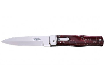 Automatisches Messer Mikov Predator Stonewash Rot/Schwarz