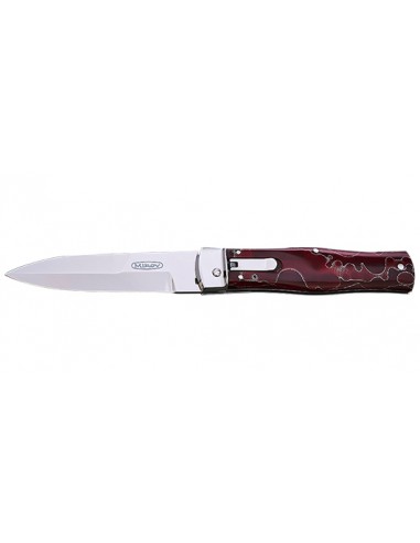 Automatisches Messer Mikov Predator Stonewash Rot/Schwarz
