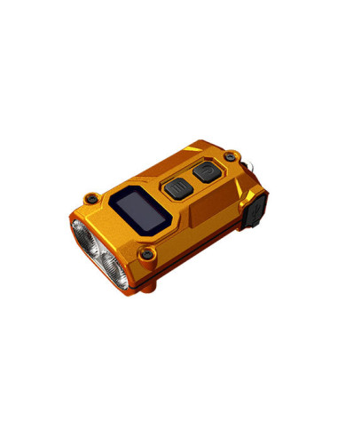 Torcia Portachiavi Tini 3 Arancione: 600 Lumen, Ultra-Compatta e Robusta
