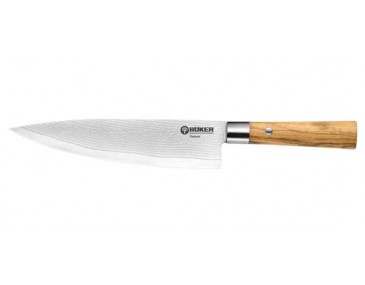 Boker Cuisine B&ouml;ker Cuisine Damast Olive Kochmesser mit 235 mm Klinge
