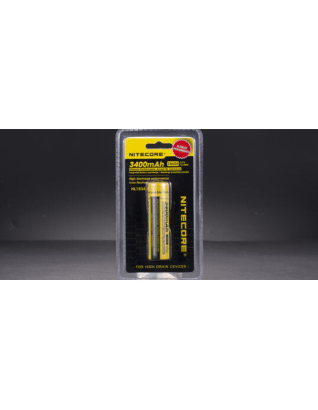 Bater&iacute;as Li-ion 18650 Nitecore 3400mAh: Larga Duraci&oacute;n y Fiabilidad