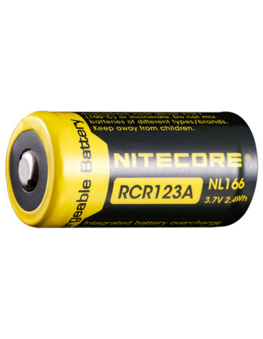 RCR123A Nitecore Batteries: Rechargeable 500+ Times, CR123 Compatible