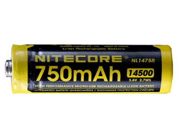 Li-ion Akku 14500 - 750mAh Nitecore - 14752 - Khurts.com