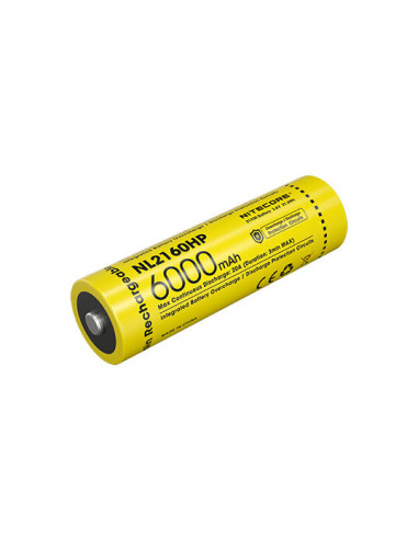 Bater&iacute;a 21700 Nitecore: Potencia 20A, Estanqueidad IPX-6