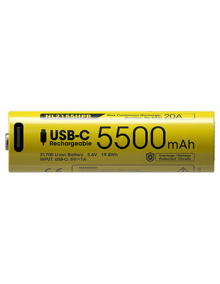 Nitecore 21700 Battery: 20A Power and Ecological Longevity