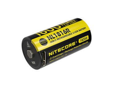 Li-Ion Akku 18350 - Kapazit&auml;t 1600mAh Nitecore - 14805 - Khurts.com