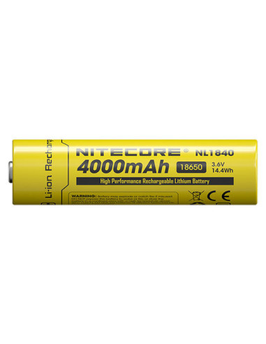 Bater&iacute;a Li-ion 18650 Nitecore 4000mAh - Longevidad y Fiabilidad